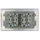 BG Nexus Brushed Steel 4 Gang 2 Way Switch