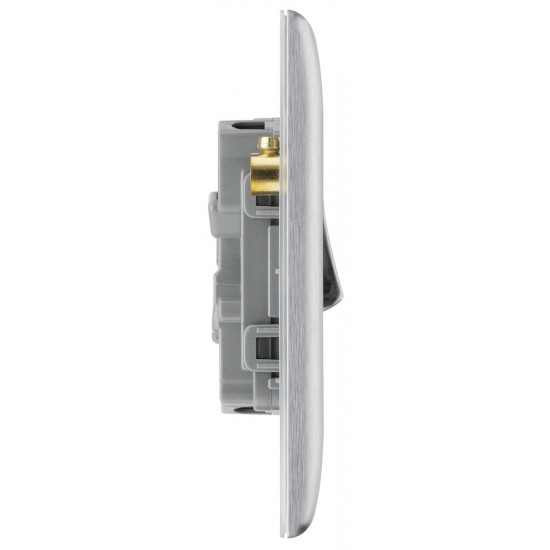 BG Nexus Brushed Steel 4 Gang 2 Way Switch BG Nexus Brushed Steel 4 Gang 2 Way Switch