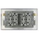BG Nexus Brushed Steel 4 Gang 2 Way Switch