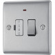BG Nexus Brushed Steel Switched Spur/LED