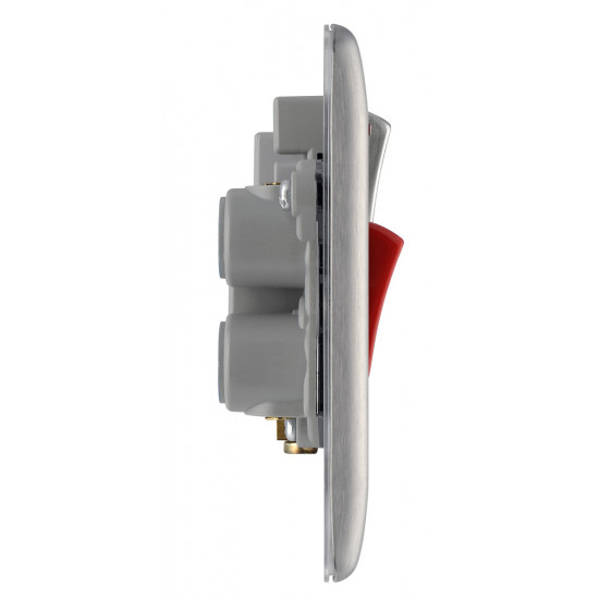 BG Nexus Brushed Steel 45A Cooker Unit c/w Skt./Neon BG Nexus Brushed Steel 45A Cooker Unit c/w Skt./Neon