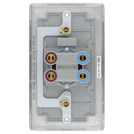 BG Nexus Brushed Steel 45A DP Switch/Neon 2G (Large)