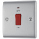 BG Nexus Brushed Steel 45A DP Switch/Neon 1G (Small)