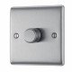 BG Nexus Brushed Steel 1G Dimmer Switch P/P 400w