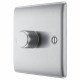 BG Nexus Brushed Steel 1G Dimmer Switch P/P 400w
