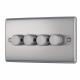BG Nexus Brushed Steel 4G Dimmer Switch P/P 400w