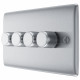 BG Nexus Brushed Steel 4G Dimmer Switch P/P 400w