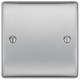 BG Nexus Brushed Steel 1 Gang Blank