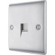 BG Nexus Brushed Steel Master Telephone Socket