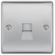 BG Nexus Brushed Steel Master Telephone Socket