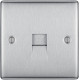 BG Nexus Brushed Steel Slave Telephone Socket