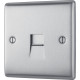 BG Nexus Brushed Steel Slave Telephone Socket