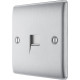 BG Nexus Brushed Steel Slave Telephone Socket