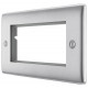 BG Nexus 2G 4 Module  Euro Plate Brushed Steel
