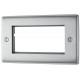 BG Nexus 2G 4 Module  Euro Plate Brushed Steel