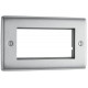 BG Nexus 2G 4 Module  Euro Plate Brushed Steel