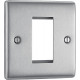 BG Nexus 1G 1 Module Euro Plate Brushed Steel