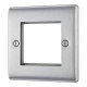 BG Nexus 1G 2 Module Euro Plate Brushed Steel BG Nexus 1G 2 Module Euro Plate Brushed Steel