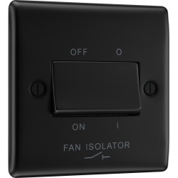 BG Nexus Matt Black Fan Isolator Switch