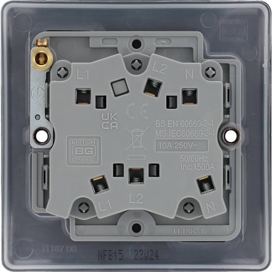 BG Nexus Matt Black Fan Isolator Switch