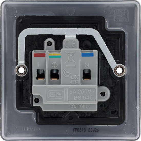 BG Nexus Matt Black 1G 5amp Socket BG Nexus Matt Black 1G 5amp Socket