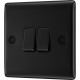 BG Nexus Matt Black 2 Gang 2 Way Switch