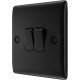 BG Nexus Matt Black 2 Gang 2 Way Switch