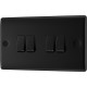 BG Nexus Matt Black 4 Gang 2 Way Switch