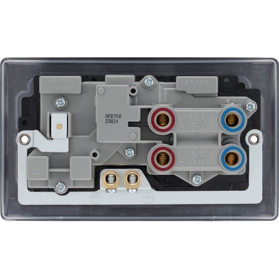 BG Nexus Matt Black 45A DP Cooker Unit/Neon