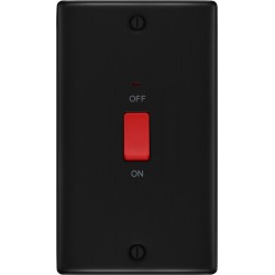 BG Nexus Matt Black 45A DP Switch/Neon 2G