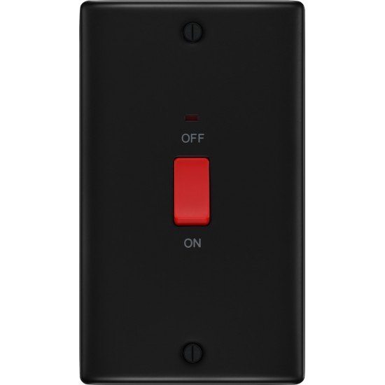 BG Nexus Matt Black 45A DP Switch/Neon 2G BG Nexus Matt Black 45A DP Switch/Neon 2G
