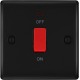BG Nexus Matt Black 45A DP Switch/Neon 1G
