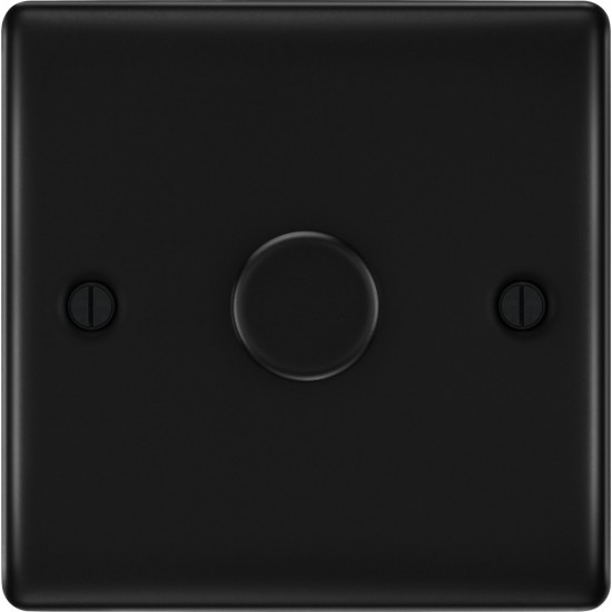 BG Nexus Matt Black 1G Dimmer Switch P/P 400w