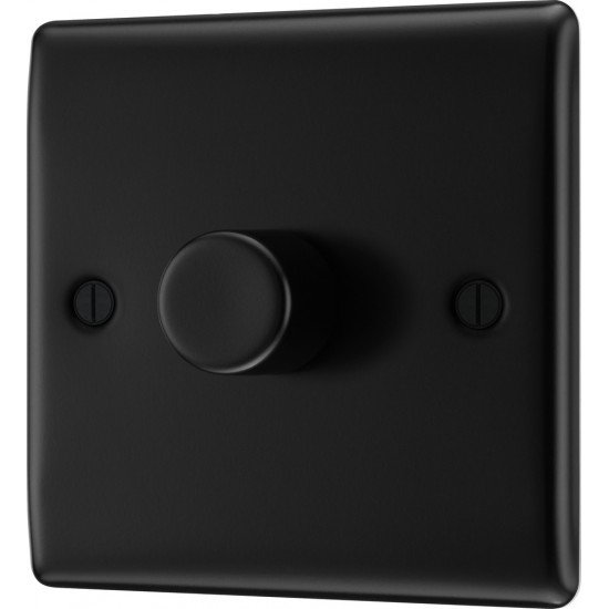 BG Nexus Matt Black 1G Dimmer Switch P/P 400w