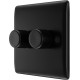 BG Nexus Matt Black 2G Dimmer Switch P/P 400w
