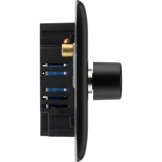 BG Nexus Matt Black 2G Dimmer Switch P/P 400w