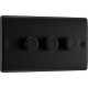 BG Nexus Matt Black 3G Dimmer Switch P/P 400w