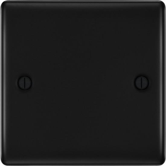 BG Nexus Matt Black 1 Gang Blank