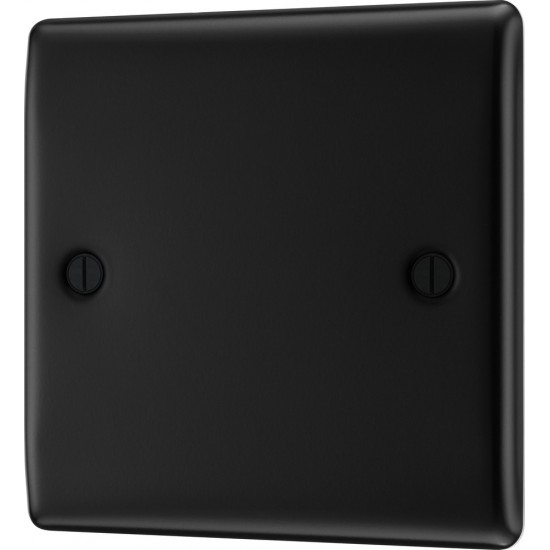 BG Nexus Matt Black 1 Gang Blank BG Nexus Matt Black 1 Gang Blank