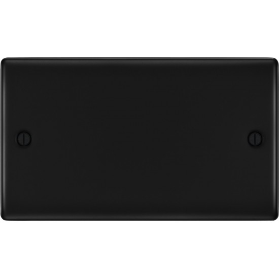 BG Nexus Matt Black 2 Gang Blank