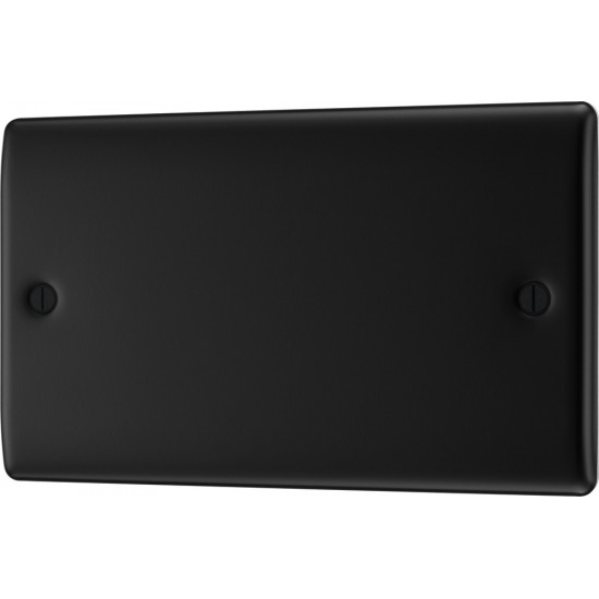 BG Nexus Matt Black 2 Gang Blank