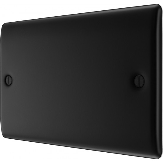BG Nexus Matt Black 2 Gang Blank