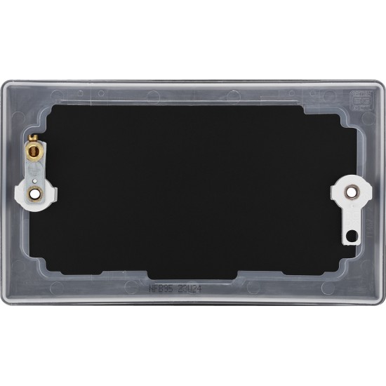 BG Nexus Matt Black 2 Gang Blank