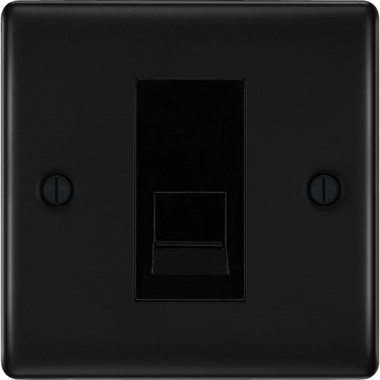 BG Nexus Matt Black Master Telephone Socket BG Nexus Matt Black Master Telephone Socket