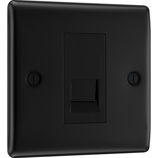 BG Nexus Matt Black Slave Telephone Socket
