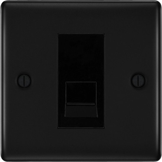 BG Nexus Matt Black Slave Telephone Socket