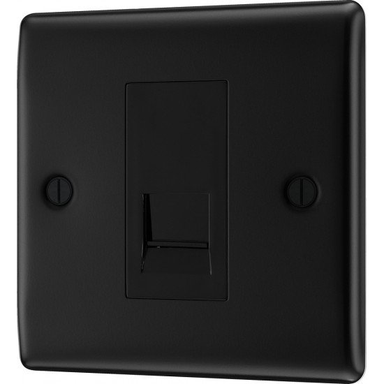 BG Nexus Matt Black Slave Telephone Socket