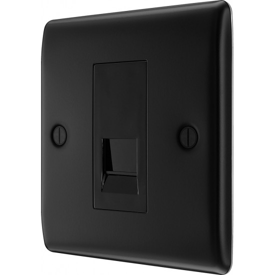 BG Nexus Matt Black Slave Telephone Socket
