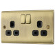 BG Nexus Antique Brass 2G Switched Socket