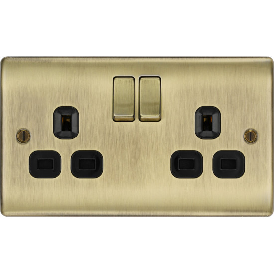 BG Nexus Antique Brass 2G Switched Socket